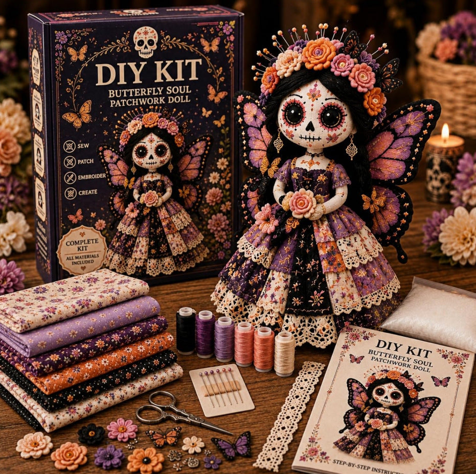 💀🧵 Skeleton bride craft kit – complete, detailed, perfect for Halloween decor!
