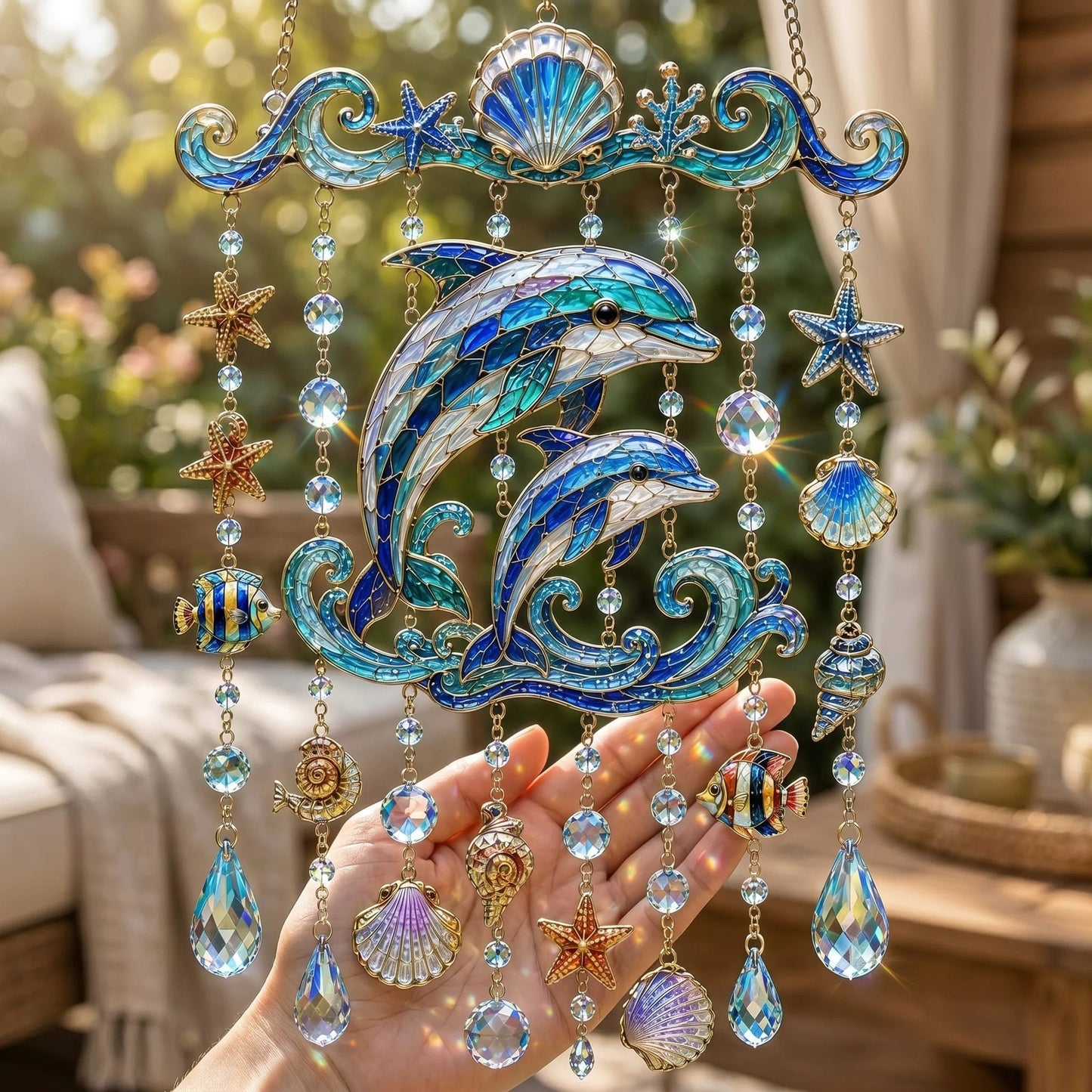 🐋 Ocean-Themed Wind Chime – Bring the Ocean Glow to Your Garden (📦Buy 2 Free Shipping)
