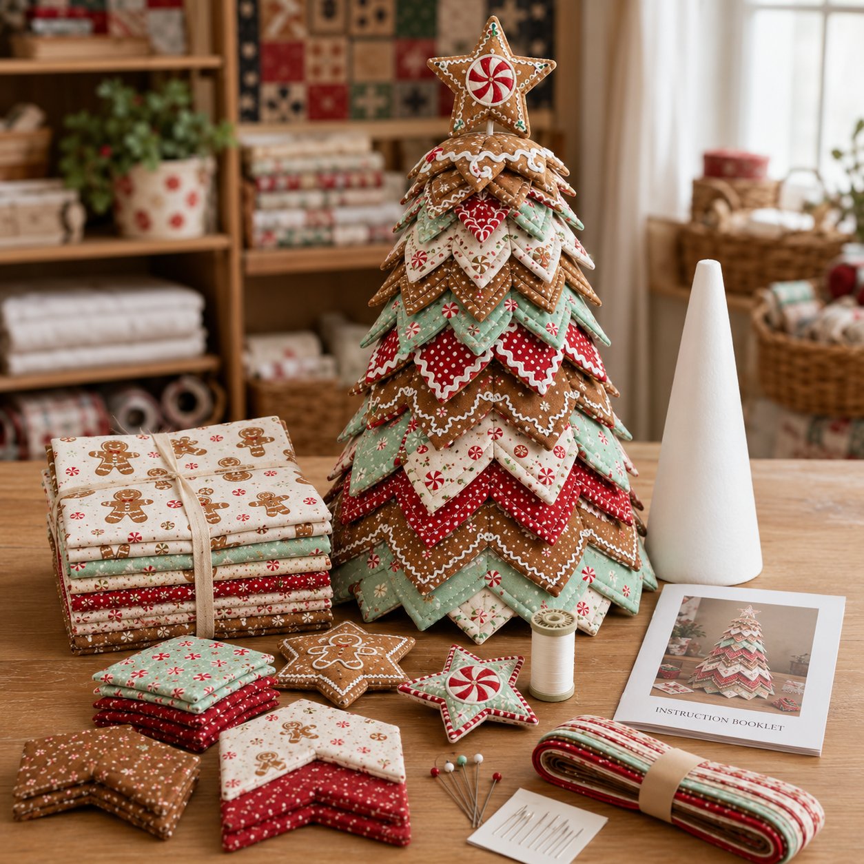 New Products 50 %OFF -- 🌲DIY Quilted Santa Christmas Tree Kit