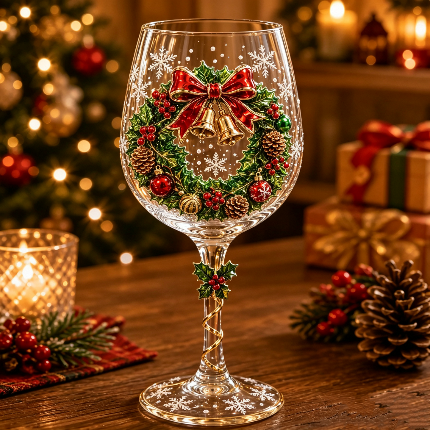 🔥🎁Christmas 3D Wine Glass Collection Gift Box Set✨