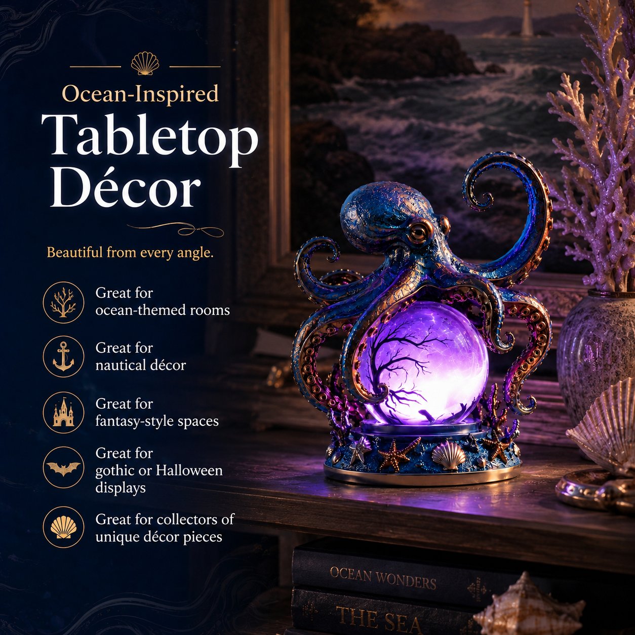 💥🏆Last Day 50% OFF – 🐙 Deep Sea Octopus Crystal Ball Lamp