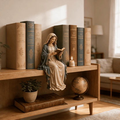 🎁Last Day 49% OFF-📚🕊️ Bring Divine Peace to Your Library. Virgin Mary Reading Figure(7*7*12cm)