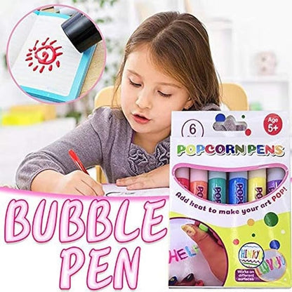 🎁🔮Magic Pen – Draw 3D with one stroke!🎄 DIY Bubble Popcorn Drawing Pens🔥