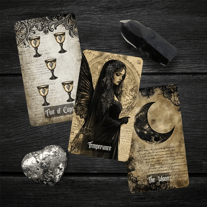 🔥Last Day 49% OFF - 💀🖤Vintage Gothic Tarot Cards Set - 78 Tarot Cards Deck