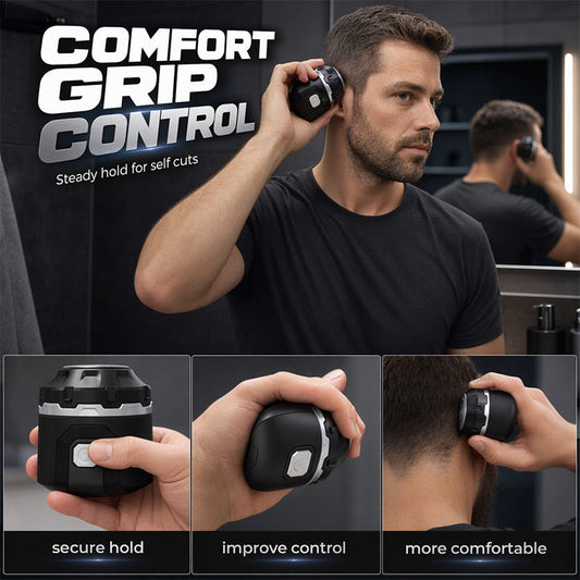 Men's Electric Hair Clipper, Waterproof Shaver, Bald Head Protector, Rechargeable