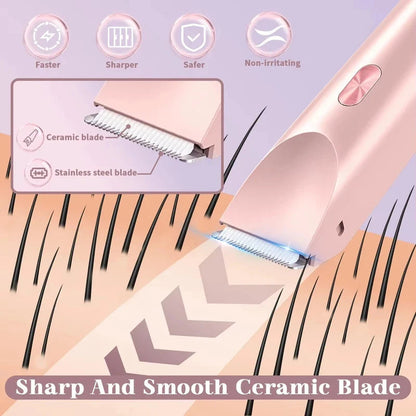 ✨✨Double-headed shaver, unisex pubic hair trimmer, hair clipper, hair removal device.