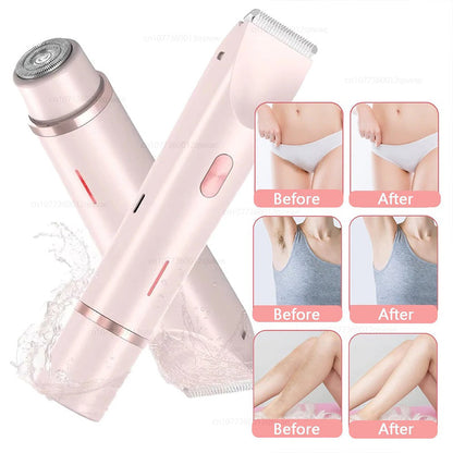 ✨✨Double-headed shaver, unisex pubic hair trimmer, hair clipper, hair removal device.