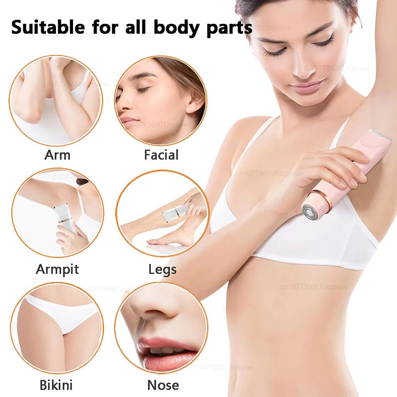 ✨✨Double-headed shaver, unisex pubic hair trimmer, hair clipper, hair removal device.