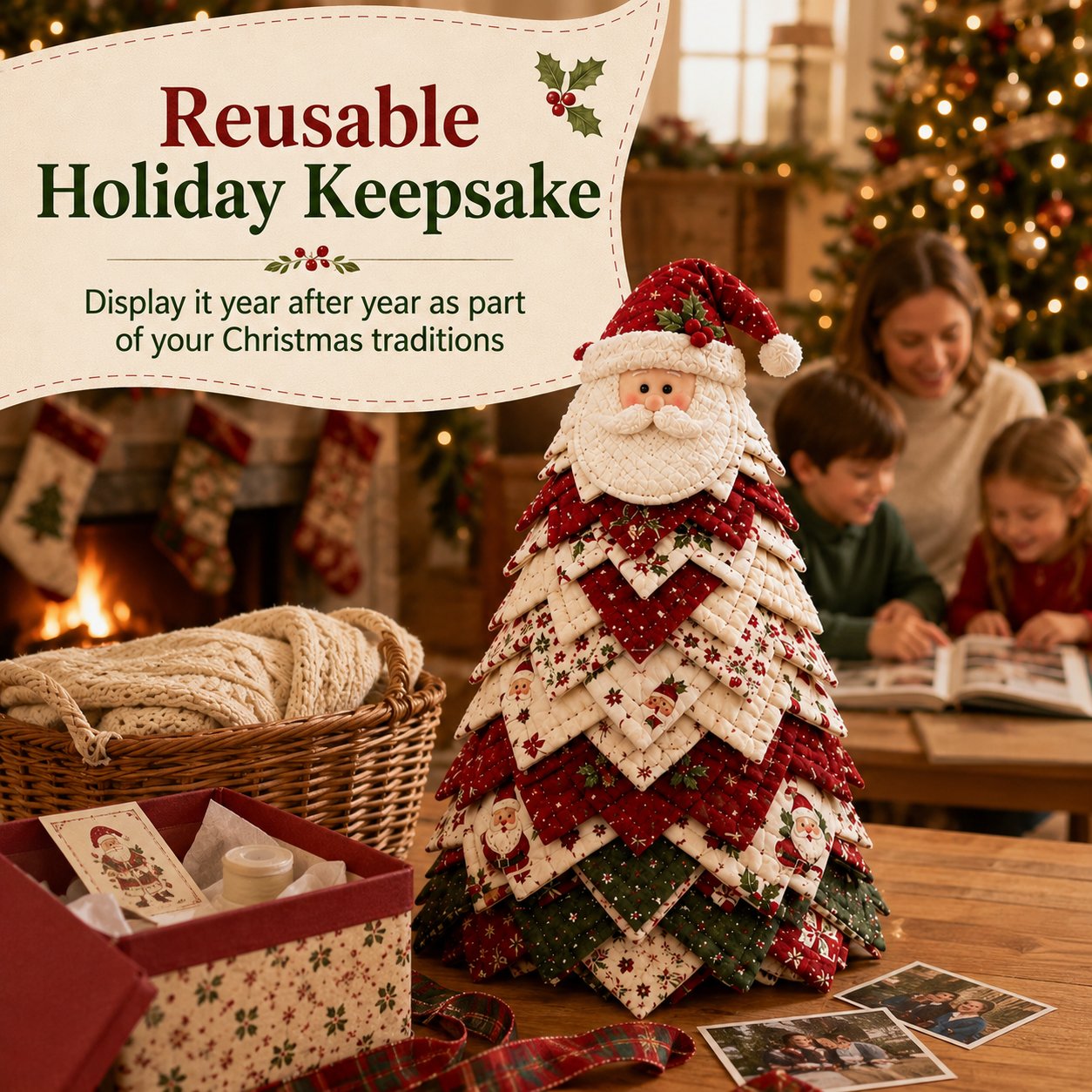 New Products 50 %OFF -- 🌲DIY Quilted Santa Christmas Tree Kit