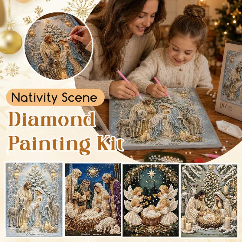 🎄 LAST DAY 49% OFF –🌟 Nativity Scene Diamond Painting Kit