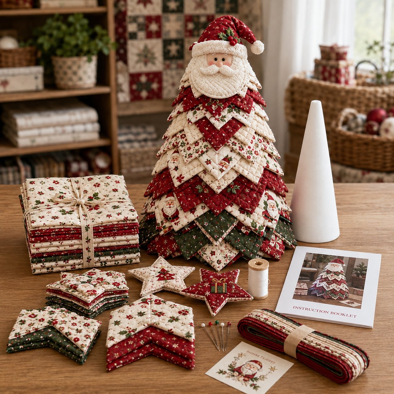 New Products 50 %OFF -- 🌲DIY Quilted Santa Christmas Tree Kit