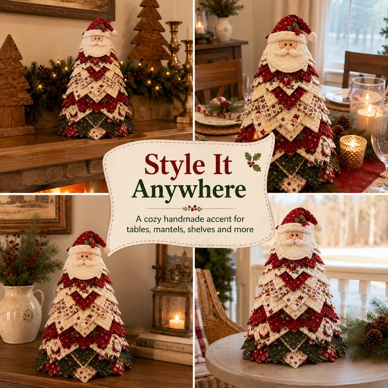 New Products 50 %OFF -- 🌲DIY Quilted Santa Christmas Tree Kit