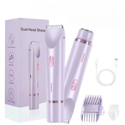 ✨✨Double-headed shaver, unisex pubic hair trimmer, hair clipper, hair removal device.