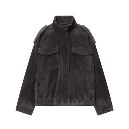 ✨WYNTER™ – Suede Texture Bomber Jacket