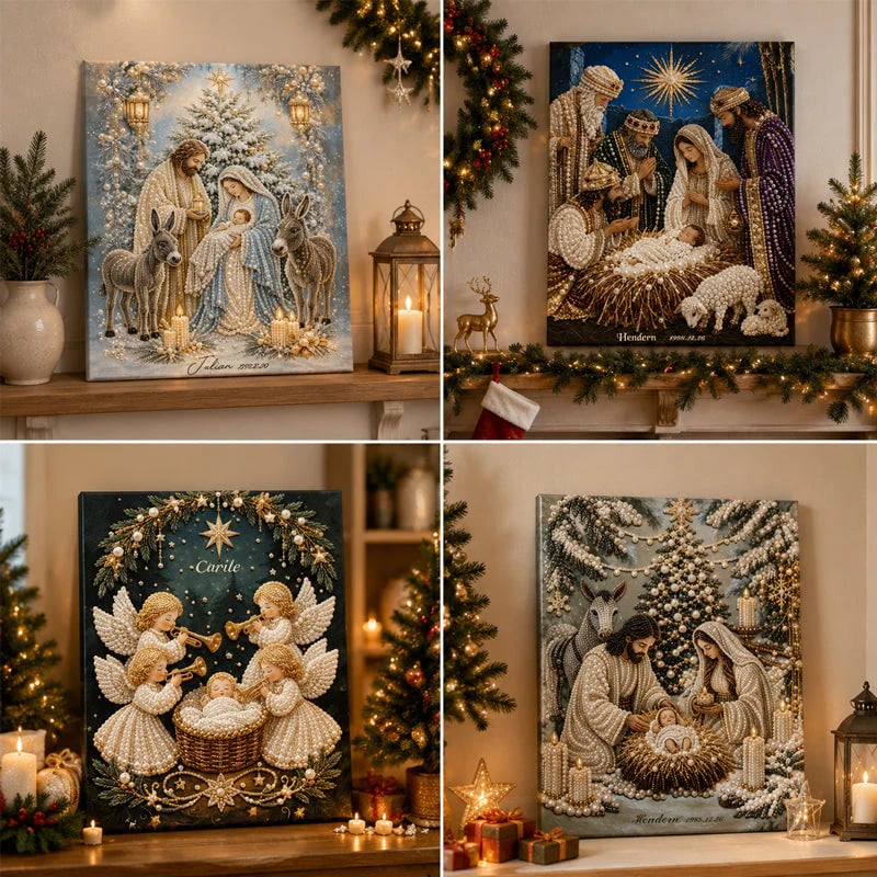 🎄 LAST DAY 49% OFF –🌟 Nativity Scene Diamond Painting Kit