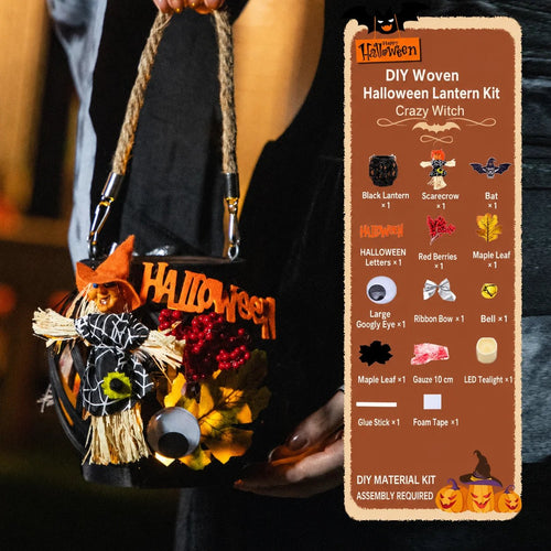 Free shipping🎃DIY Light-Up Halloween Trick-or-Treat Basket Kit👻 Let Kids Create the Basket They’ll Proudly Carry on Halloween Night! ✨