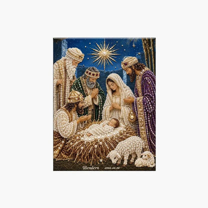 🎄 LAST DAY 49% OFF –🌟 Nativity Scene Diamond Painting Kit