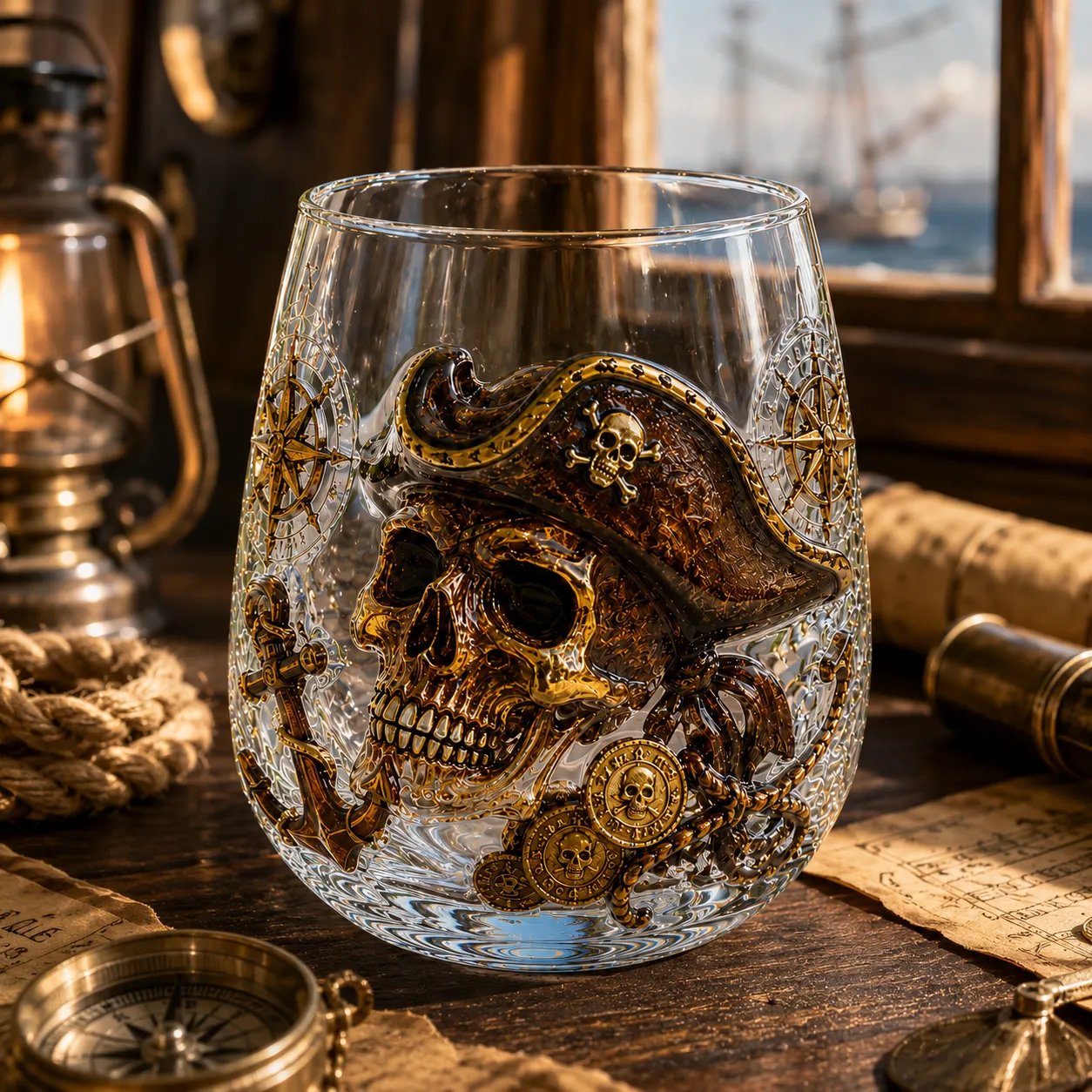 🔥Release The Kraken Pirate Glass Collection🏴‍☠️ — 3-Piece Legendary Ocean Treasure Set