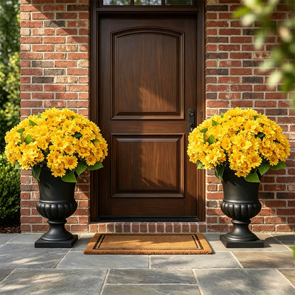 💥Last Day 70% OFF🌼- Artificial Outdoor Sunset Mums Flowers - UV resistant, Waterproof, Windproof