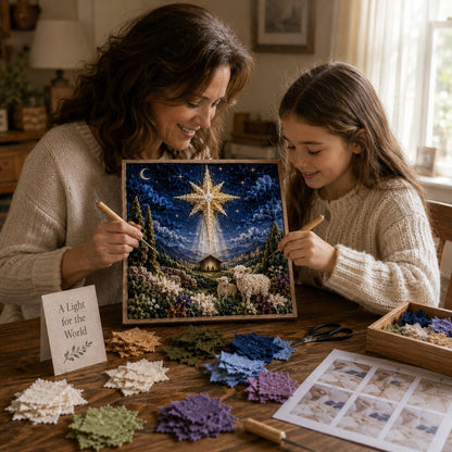 🔥 LAST DAY 49% OFF – ✝️🧵 Premium 3D Christian Fabric Poke Art Kit | No-Sew Faith Craft with Pre-Punched Board, Fabric Squares & Display Stand 🕊️✨