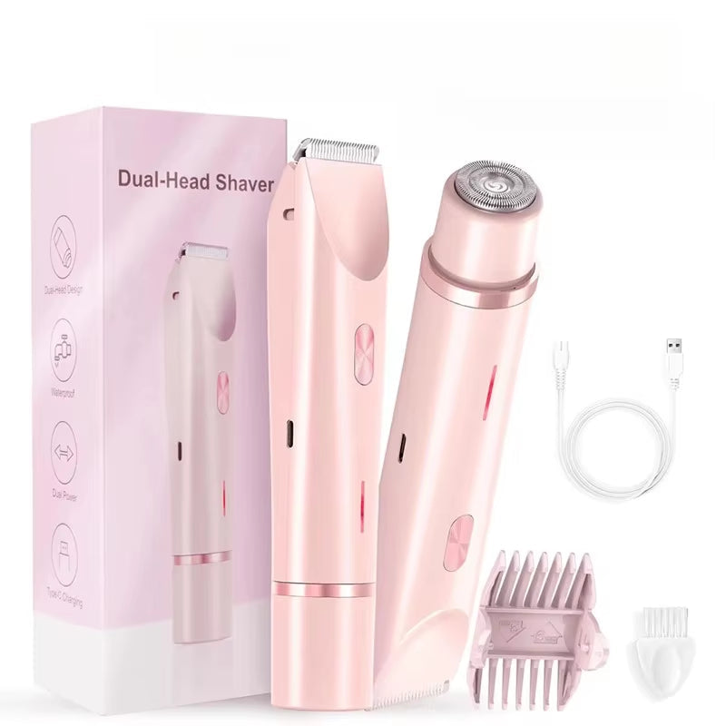 ✨✨Double-headed shaver, unisex pubic hair trimmer, hair clipper, hair removal device.