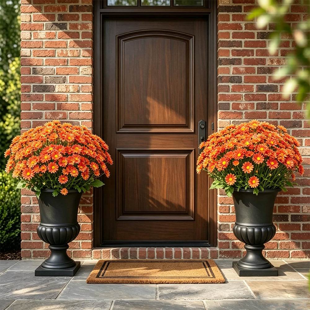 💥Last Day 70% OFF🌼- Artificial Outdoor Sunset Mums Flowers - UV resistant, Waterproof, Windproof